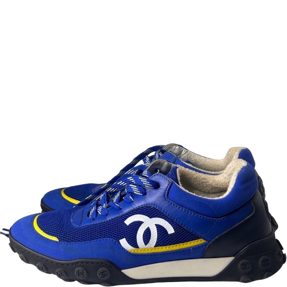 CHANEL Blue and Yellow Athletic Shoes - Picture 2 of 4